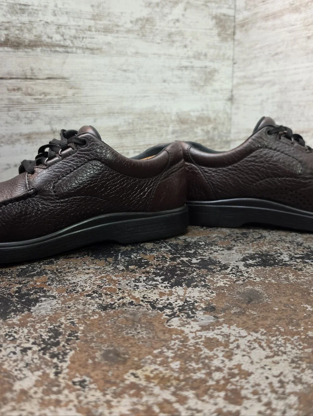 Mens SAS Bout Time Walking Shoes Sz 10 M Used Brown Leather Made in USA
